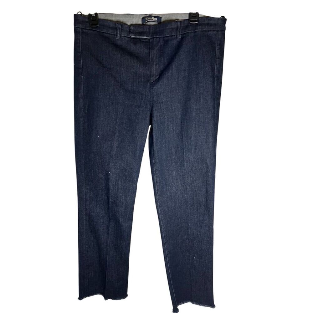 MaxMara Women's Size 14 Blue Denim Jegging Pants Casual Slim Fit